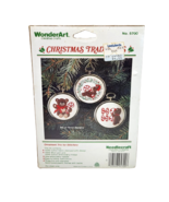 VINTAGE WONDER ART CHRISTMAS TRADITIONS SET OF 3 TREE ORNAMENTS NOS NEW ... - £15.15 GBP