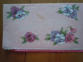 Vintage Think Of You Violets Glitter Coronation Collection Greeting Card  - £3.92 GBP