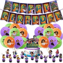 Encanto Party Supplies Mirabel Theme Balloon Banner Cake Topper Cartoon Magic St - £11.96 GBP