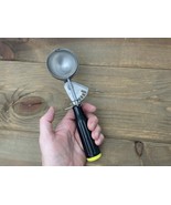 Vtg Ice Cream Scoop Brand Ware 18/8 Stainless Mechanical Push Lever #20 - £15.21 GBP