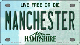 Manchester New Hampshire Novelty Mini Metal License Plate Tag - £11.76 GBP