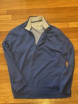Vineyard Vines 1/4 Zip Long Sleeve Blue Sweater Sweatshirt Men’s 2XL Cotton - $23.61