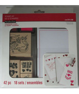 Recollections Valentine&#39;s Day Stamp Card Kit Unicorn Love Hugs Kisses Re... - £18.12 GBP