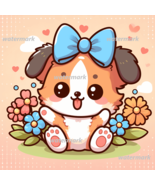 Digital Art Cute Dog Animal Puppy Design - €0,84 EUR