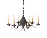 6-Arm Concord Chandelier in Kettle Black Made in the USA - $327.95