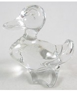 Pre-Owned Clear Glass Crystal Duck Figurine, About 3-3/4" Tall, Great Condition! - $8.99