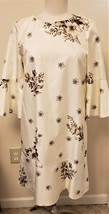 Lafayette 148 New York 100%Silk Dress Sz-M Ivory /Floral Print - £118.12 GBP