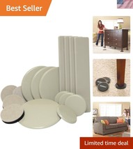Reusable Furniture Sliders Beige Set of 16 - Effortless Moving &amp; Protection - $24.49