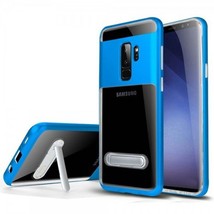For Samsung Galaxy S9 Plus Transparent Bumper Case w/ Kick Stand BLUE - £4.68 GBP