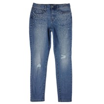 7 For All Mankind Pearl Embellished Mid Rise Skinny Stretch Jeans Womens 8 30x29 - £18.91 GBP