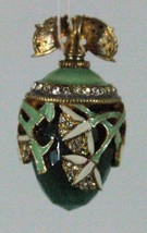 Russian silver Faberge&#39; replica egg pendant 14-008 beautiful decor with ... - $1,599.54 MXN