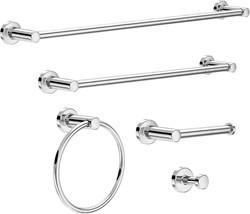 Franklin Brass Wake (5-Pack) Bathroom Set Polished Chrome 18, 24 In. Towel, Pc - $91.99