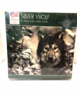 Silver Wolf Great American Puzzle Factory Jigsaw Puzzle Over 550 pc SEALED - $13.56 CAD