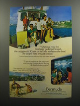 1977 Bermuda Tourism Ad - When we rode the tiny ferry on Great Sound - £14.50 GBP