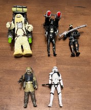 Lot of 5 Star Wars action figures Rebel Moroff storm trooper ++ Hasbro  - £15.92 GBP