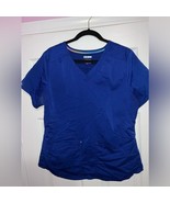 Women&#39;s Scrub Top Blue Size Large - $23.08 CAD