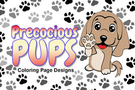10 COLORING PAGES Dogs, Puppies, Funny, Cute, Adult Coloring Book ; Animal Desig - £0.79 GBP