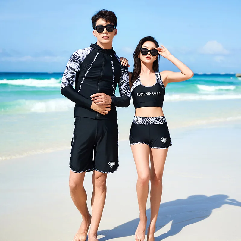 Sporting Women&#39;s 5pcs Men 3pcs set Long Sleeve UV Sun Protection Rash Guard Full - £47.96 GBP