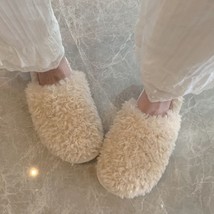 Use slippers winter soft fuzzy slippers for women faux fur slides slippers female girls thumb200