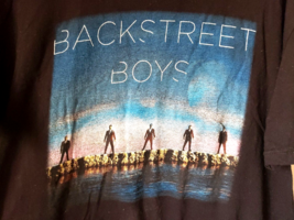 2013 Backstreet Boys Shirt Extra Large XL Black Tour Concert Cities on Back - £11.60 GBP