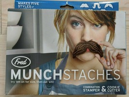 Fred Munchstaches Combination Stamps &amp; Cookie Cutters -5 Styles - £6.79 GBP