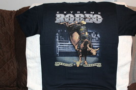Cowboy Riding Bull Extreme Rodeo No Guts No Glory Dark Blue T-SHIRT Shirt - £8.99 GBP