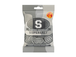 Candy People S-Märke Supersalt Super Salty Licorice 80 gram Made in Sweden - £6.06 GBP
