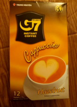 2 Pack Trung Nguyen G7 Coffee Instant Cappuccino Hazelnut Flavor - £20.30 GBP