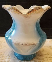 YALE ANTINQUE POTTERY VASE BLUE MADE IN 1800'S - £47.53 GBP