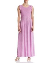 Aqua Pink Dress Smocked Polka Dot Sleeveless Maxi Dress Violet Purple SZ... - $49.00