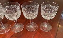 Set 10 Kusak Cut Glass Works Chantilly Lace Crystal Wine Cordial Glasses HandCut image 6