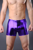 Thunderbox Chrome Metal Purple Pouch Shorts Party Costume Dance S, M, L, XL - £23.98 GBP