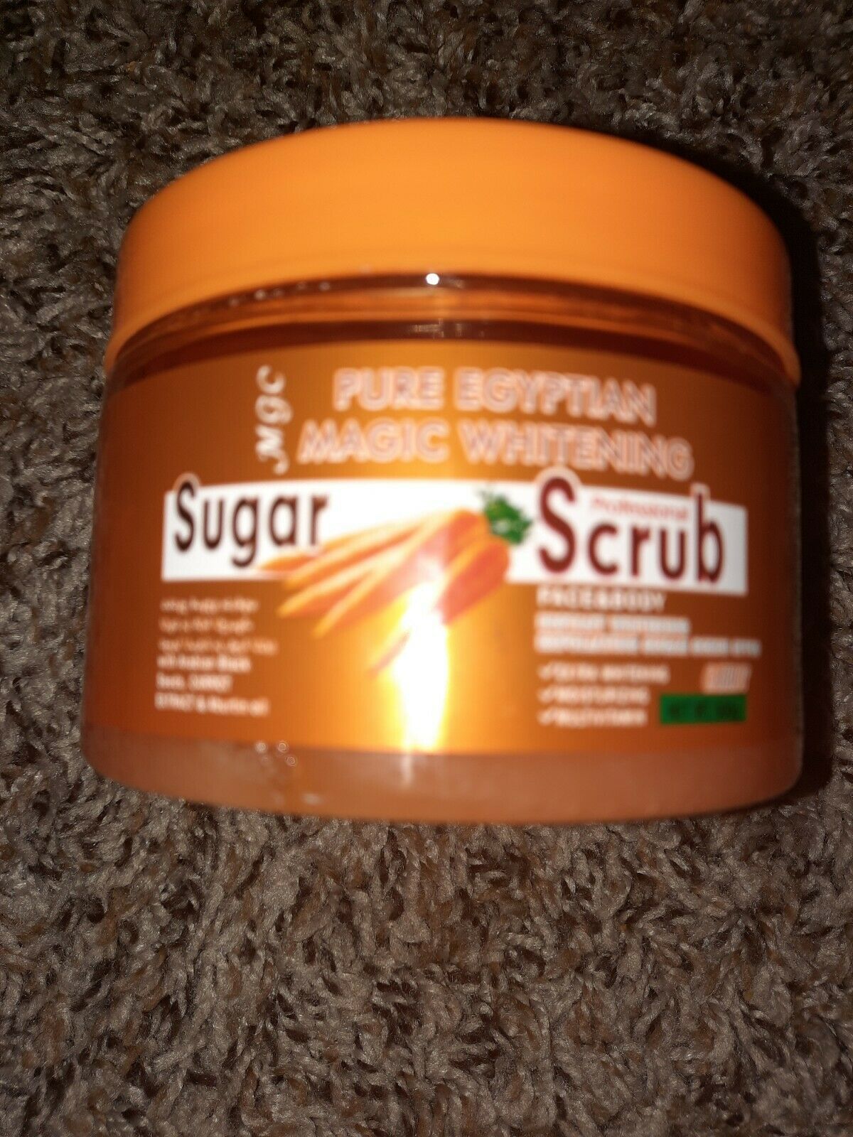 Pure Egyptian magic exfoliating/whitening sugar scrub+ carrot extract .500g - $30.50