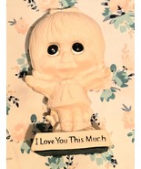 1970 WR Berries Co I LOVE YOU THIS MUCH Girl Resin Statue Figure Vtg 6 I... - $14.06 CAD