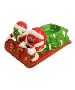 M&amp;Ms Christmas Figurine, Candy Sleigh Dish, Mr. &amp; Mrs. Santa Claus, Red ... - €16,78 EUR