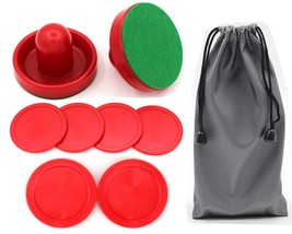 Qtimal Home Standard Air Hockey Paddles and 2 Size Pucks, Small Size for... - $21.77