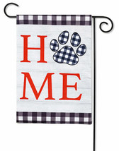 HOME Pawprint Burlap Garden Flag-2 Sided Message, 12.5&quot; x 18&quot; - £19.18 GBP