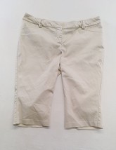 Ricki&#39;s Women&#39;s Beige Cropped Chino Pants Size 16  Stretch High Rise Fla... - $7.92
