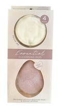 Livegreen 4 REUSABLE MAKEUP REMOVER PADS &amp; KONJAC SPONGE - Infused with ... - £10.24 GBP