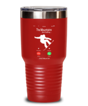 Snowboarding Tumbler The Mountains Are Calling Red-T-30oz  - £24.89 GBP