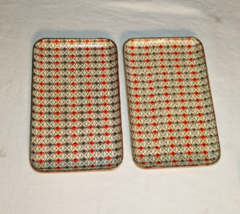 VTG Set of 2 Alfred E Knobler Paper Mache Alcohol Proof Cocktail Trays 5x8 JAPAN - £12.56 GBP