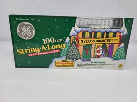 STRING-A-LONG 100 LIGHT SET Miniature Clear Light Set Indoor Outdoor NIP... - $10.95