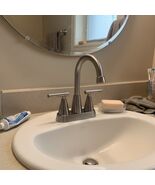 4-Inch Centerset Bathroom Faucet, Brushed Nickel, 2-Handle 3-Hole Deck M... - $111.89 CAD