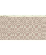 Artisan Handwoven Mini Rug/Table Mat 11&quot; x 11.25&quot; Dogwood Beige #15, Cotton - £70.95 GBP