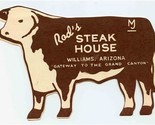 Rod&#39;s Steak House Breakfast Menu STEER Shaped Williams Arizona Grand Can... - $35.61
