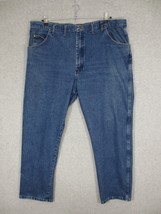 Wrangler Men&#39;s Relaxed Fit Jeans Size 44 x 32 Medium Wash Straight Leg 3... - £21.46 GBP