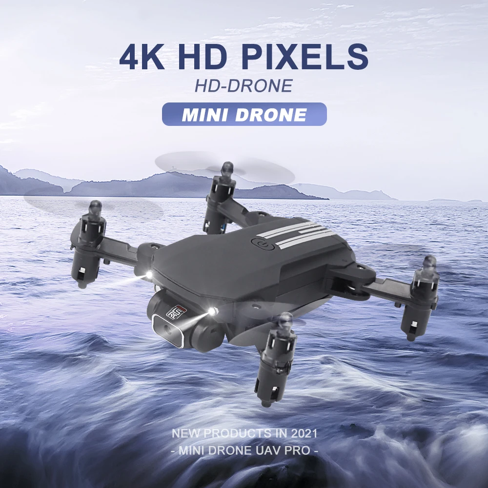 Mini RC Drone 4K HD Camera Quadcopter WiFi Fpv Air Pressure Altitude Hold Bla - £44.81 GBP+
