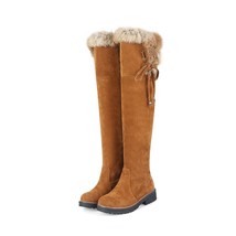 Hot Warm Snow Boots Women Winter Shoes Over Knee High Boot Ladies Fashion Low He - £74.57 GBP