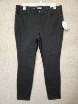 NYDJ Skinny Ankle Jeans Womens 16 Black Slimming LiftTuck Stretch NEW - $36.50