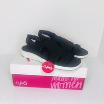 Ryka Women&#39;s Sport Sandals Shoes Black / White Size 7 M New In Box NIB - $29.60